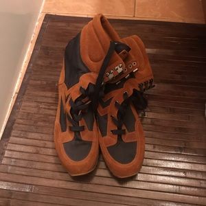 Brown Blue Marc Jacobs sneaker boots size 40/10